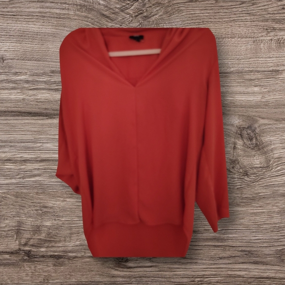 Massimo Supply Co. Vibrant Red Blouse MINIMALIST, CHIC, CLASSY SOPHISTICATED FUN - Picture 2 of 11